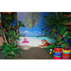 Decorwand palm en strand