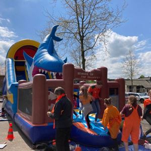 Glijbaan haai met springkussen